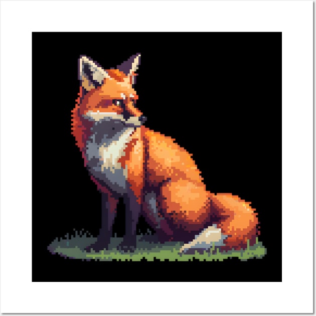 Pixel Fox Wall Art by Animal Sphere